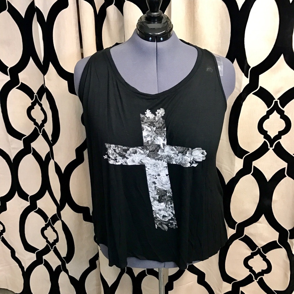Torrid Floral And Cross Print High Low Top