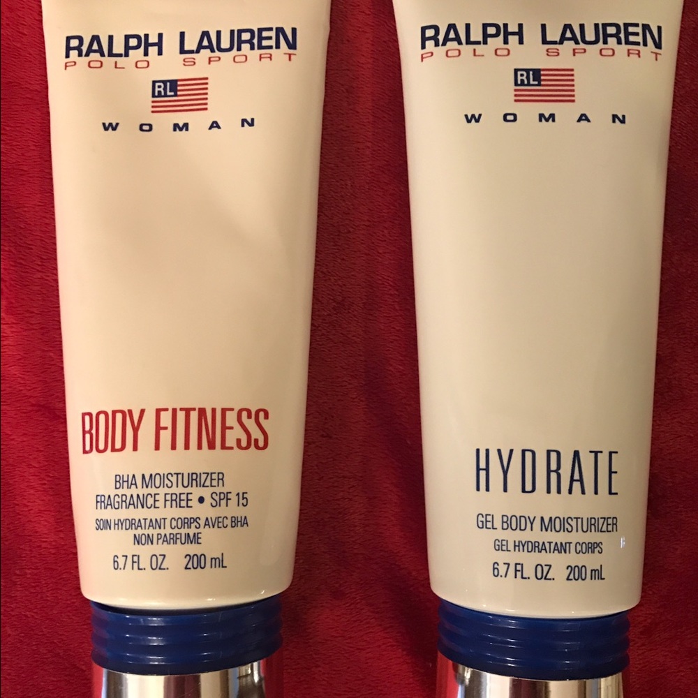 Ralph Lauren polo sport women's body gel, both