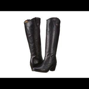 Frye Jackie button Tall black leather boots