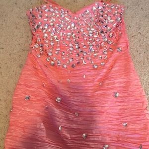 Pink tight dress