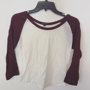 Brandy Melville cropped baseball tee OS BNWOT