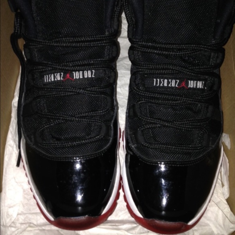 Bred 11s size 10 used worn three times