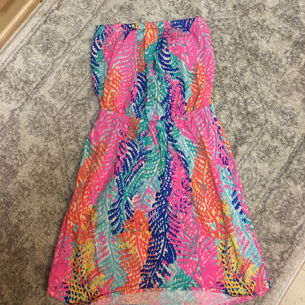 Lilly Pulitzer strapless patterned dress