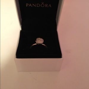Pink rose pandora ring