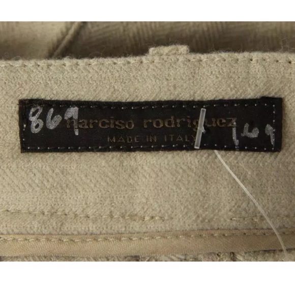 Narciso Rodriguez Beige Wide Leg Business Trousers - Picture 6 of 6