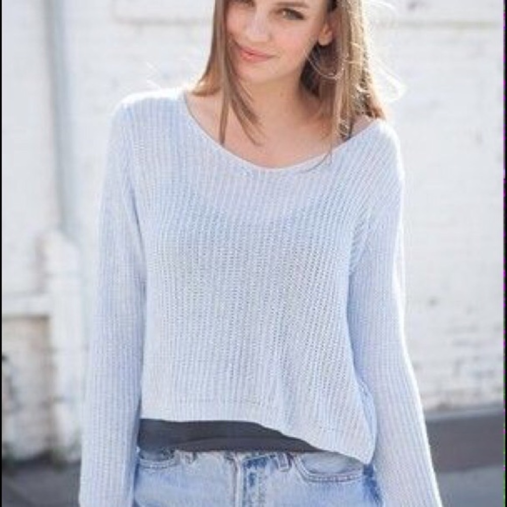 Brandy Melville open back light blue sweater