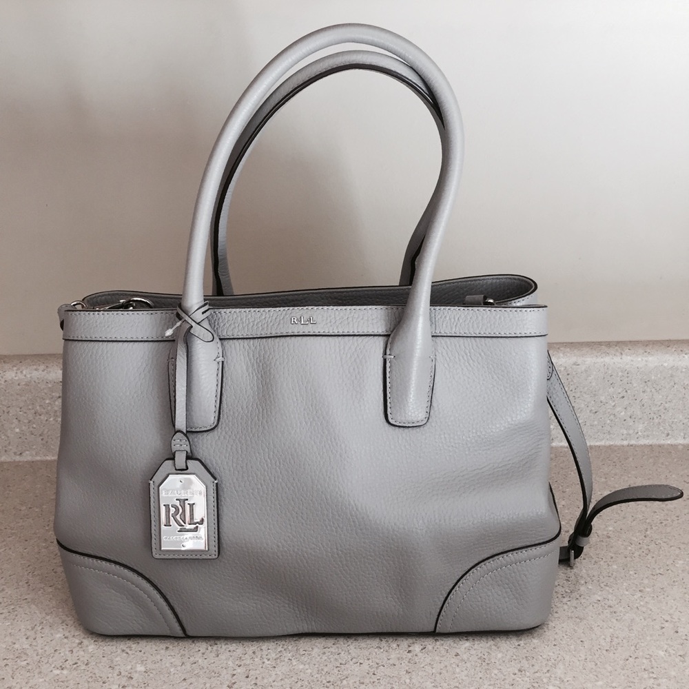 Ralph Lauren Grey/Silver Shoulder Tote