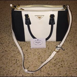 Black and white beautiful Prada purse