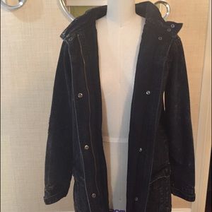 LF jean jacket with hoodie and studs
