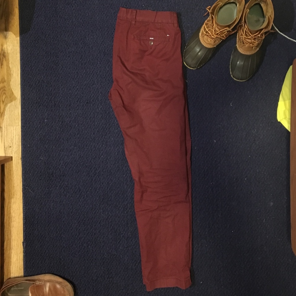 Red Tommy Hilfiger Custom Fit Chinos 34W-32L