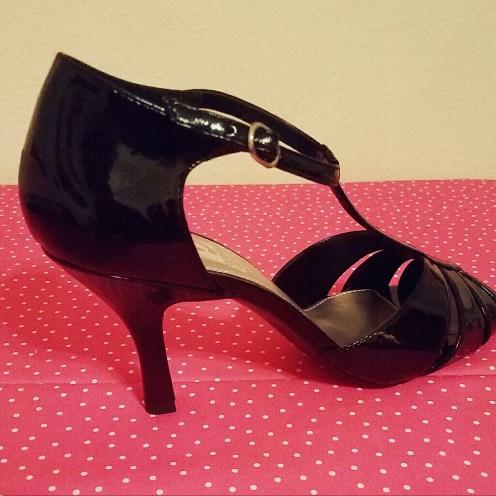 Black Cage Heeled Sandals