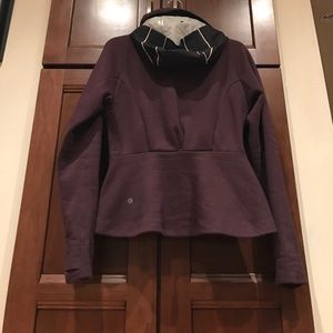 Fleecy Peplum lululemon jacket - maroon