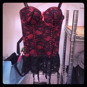 Red and Black Lace Lingerie NWOT