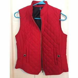 CHAPS Red Quilted Vest