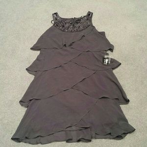Grey beaded party dress