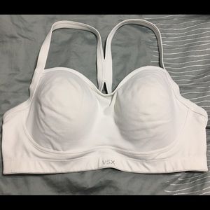 Victoria's Secret VSX White Sports Bra Racerback