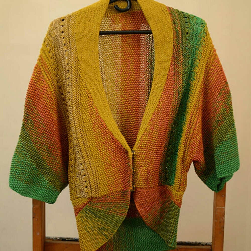 Oscar de la Renta Silk Crochet Cardigan