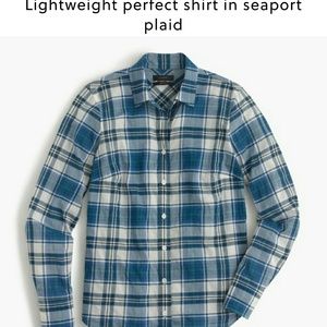 J crew plaid sz 10 perfect fit button down