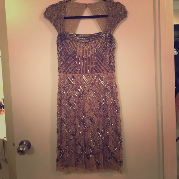 NEW Adrianna Papell beaded / embroidered dress - Picture 5 of 10