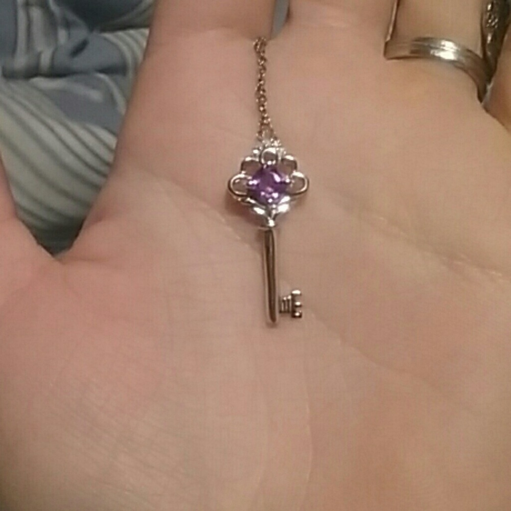 Kay jewelers amethyst key necklace