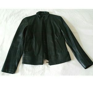 Rare Theory Black Leather Bomber Jacket NWOT