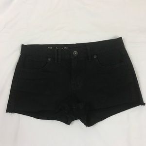 Madewell 1937 Black Denim Cut Off Shorts - Size 25