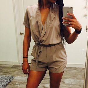 Forever21 XXI Tan Romper Size M