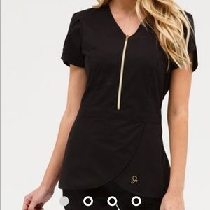 Jaanuu peplum scrub top