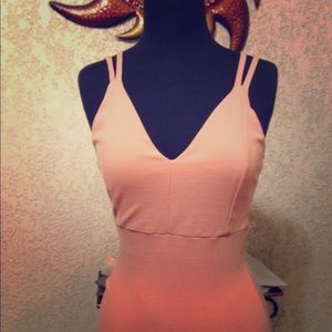 Blush pink fitted foreign exchange dress