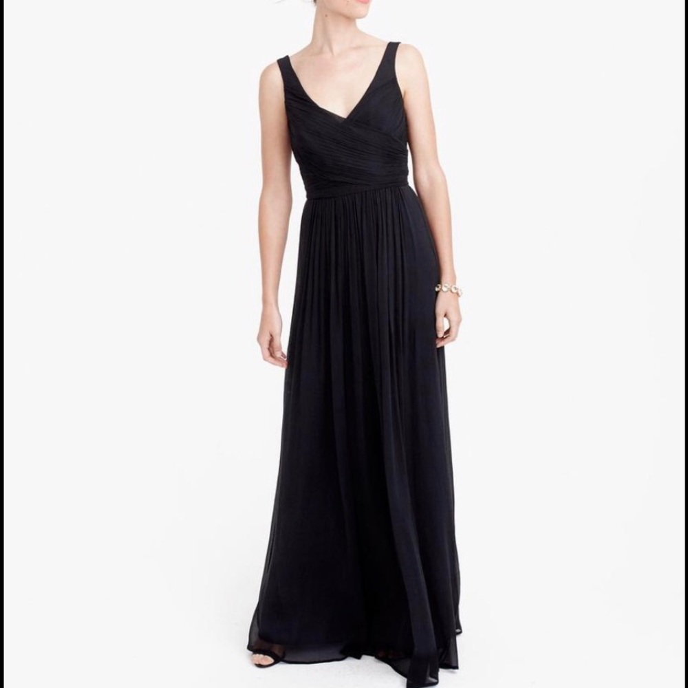 Anabel by J.Crew  silk chiffon black dress