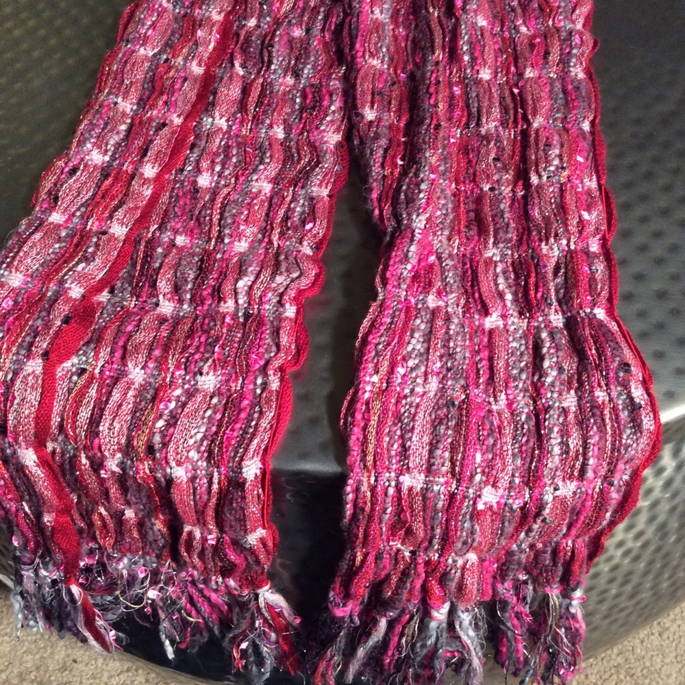 Cranberry Ribbons Scarf