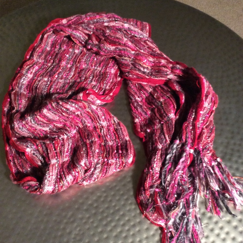 Cranberry Ribbons Scarf - Picture 2 of 4