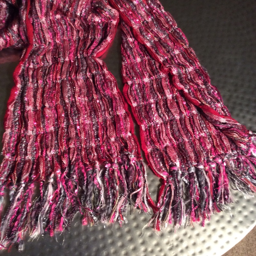 Cranberry Ribbons Scarf - Picture 3 of 4