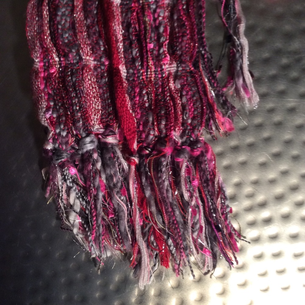 Cranberry Ribbons Scarf - Picture 4 of 4