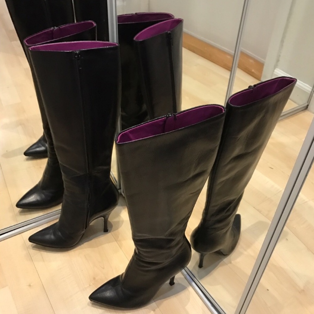 Dolce&Gabbana LeatherKneeHighHeelsBoots size36 1/2 - Picture 9 of 9