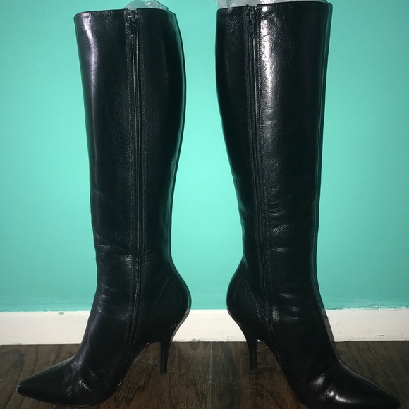Dolce&Gabbana LeatherKneeHighHeelsBoots size36 1/2 - Picture 4 of 9