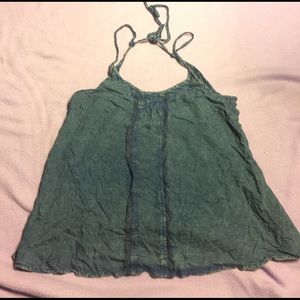 EUC Intimately Free People XS tanktop blue w/lace