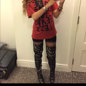 Nasty gal thigh high boots like brand new