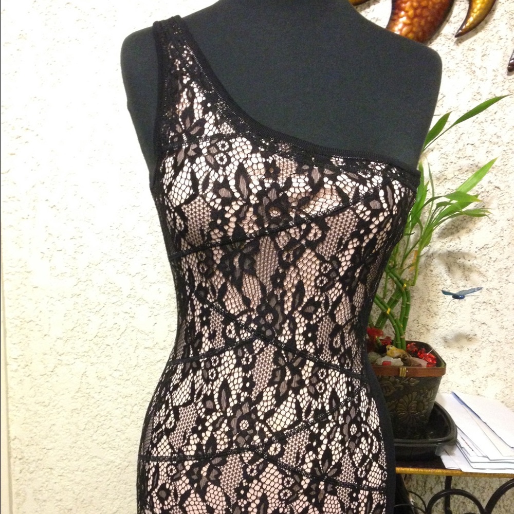 XoXo lace one shoulder dress