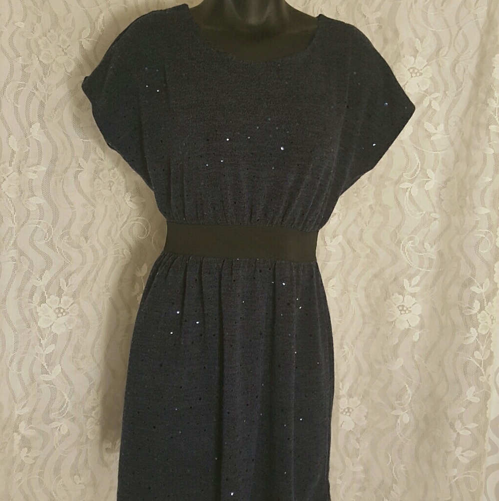 Fishbowl Navy Blue Sparkle Dress