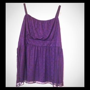 Torrid Purple and black bustier type cami