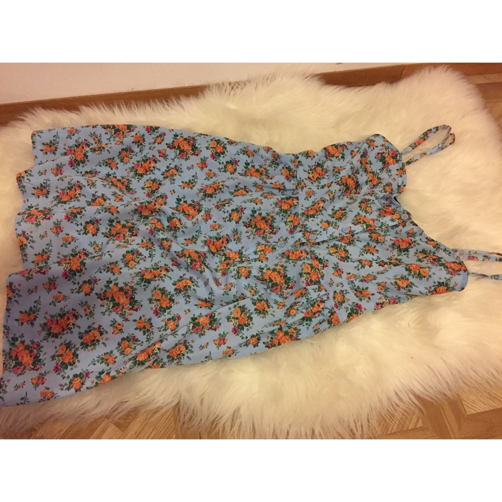 Baby blue flowery dress