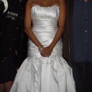 Trumpet style corset back wedding dress