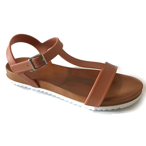 Last One‼️ Nude Slingback Strappy Flat Sandals - Picture 2 of 4