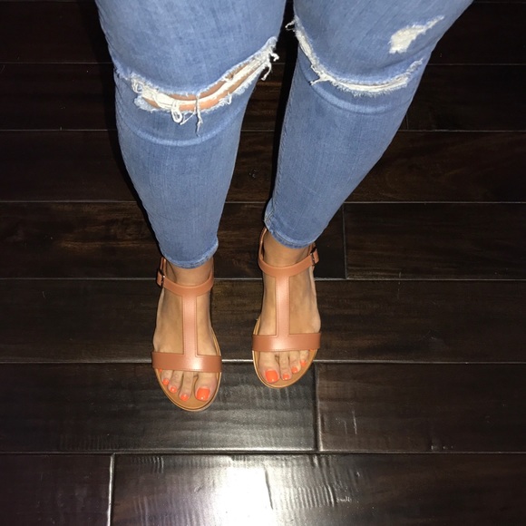 Last One‼️ Nude Slingback Strappy Flat Sandals - Picture 4 of 4