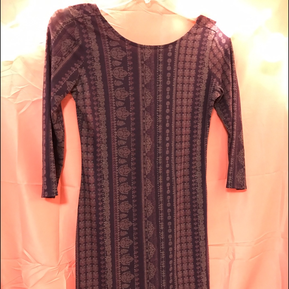 Dark purple bodycon mini dress