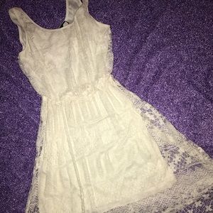 Plus Size Lacey White Dress