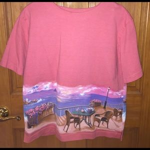 Coral Vintage Beach Shirt
