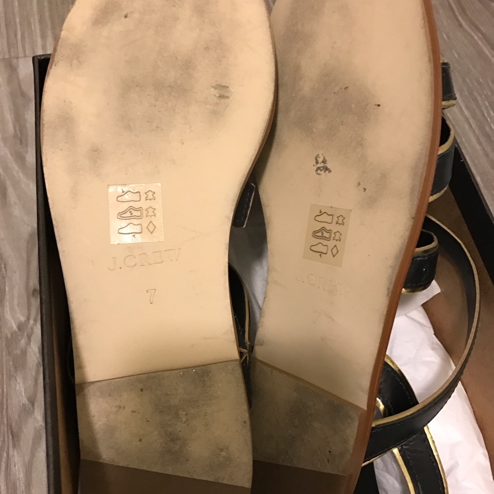 J Crew strappy criss cross Sandals Sz 7 - Picture 3 of 4