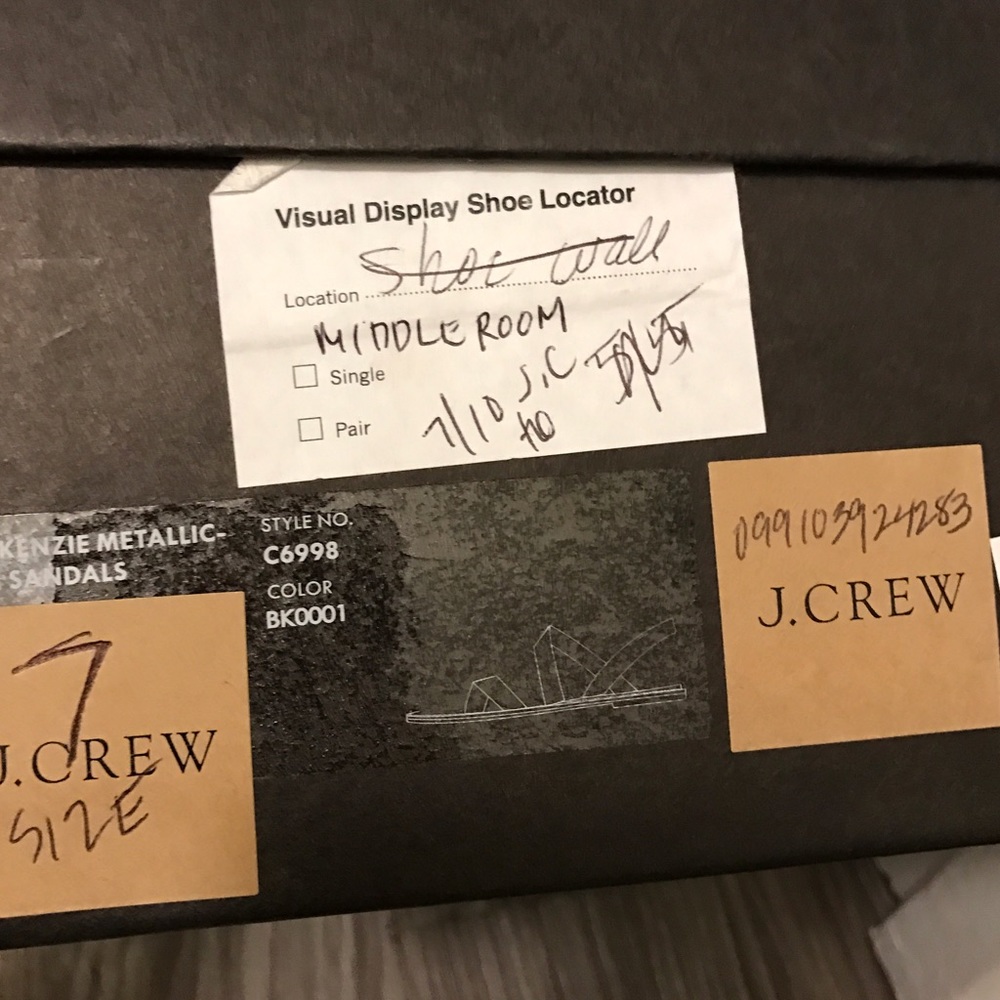 J Crew strappy criss cross Sandals Sz 7 - Picture 4 of 4